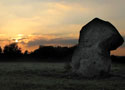 stone and sunset